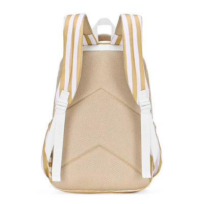 Mustard Stripe Campus School Backpack