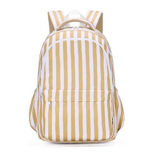 Mustard Stripe Campus School Backpack