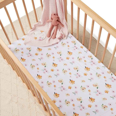 Fitted Cot Sheet Poppy