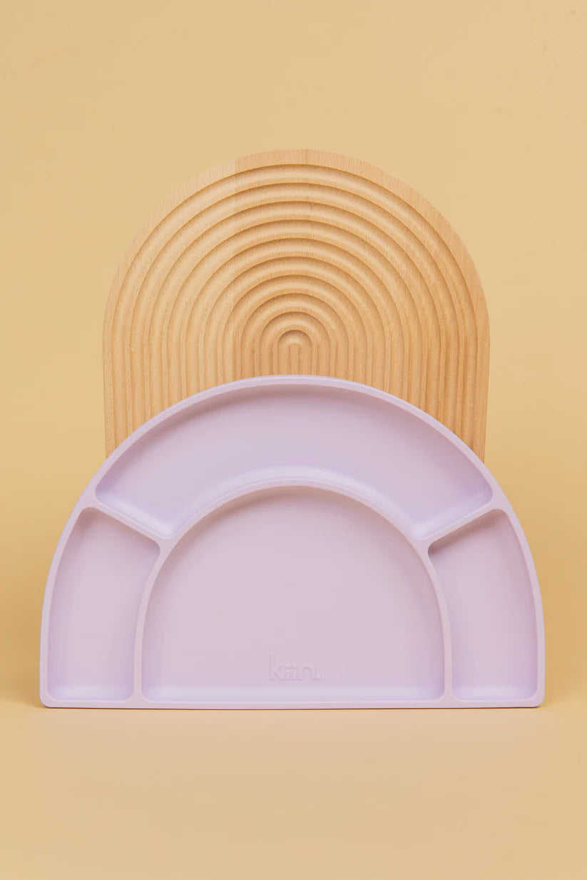 Silicone Divided Plate Lilac