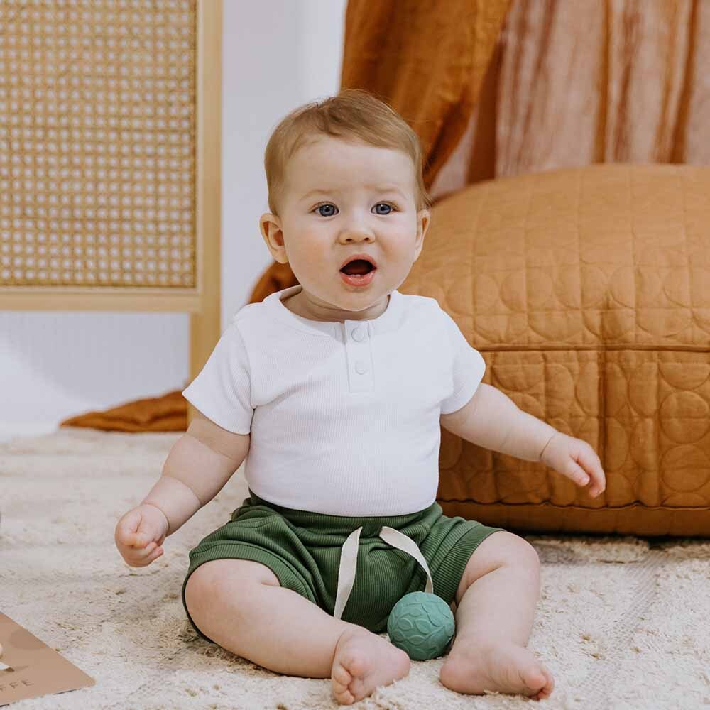 Baby Boys Organic Shorts Olive