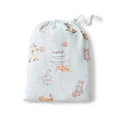 Fitted Cot Sheet Kittens