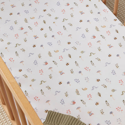 Fitted Cot Sheet Garden Friends