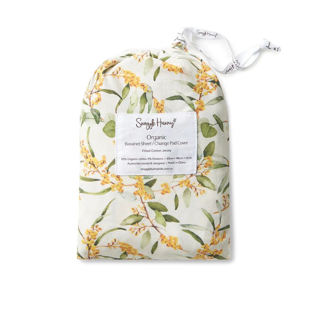 Bassinet Sheet / Change Pad Cover Golden Wattle