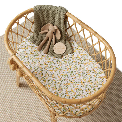 Bassinet Sheet / Change Pad Cover Golden Wattle