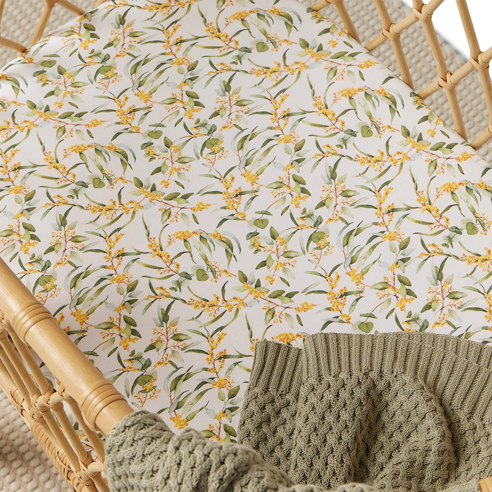 Bassinet Sheet / Change Pad Cover Golden Wattle
