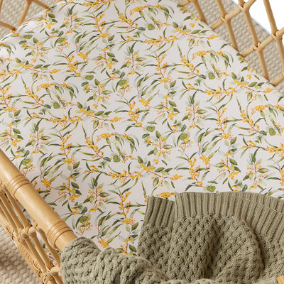 Bassinet Sheet / Change Pad Cover Golden Wattle