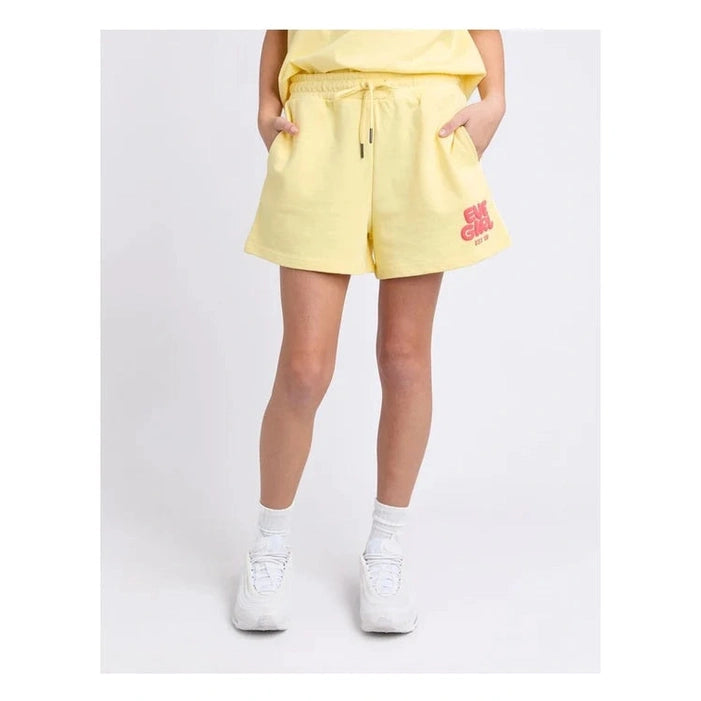 Sports Club Fleece Short Lemon - Teens
