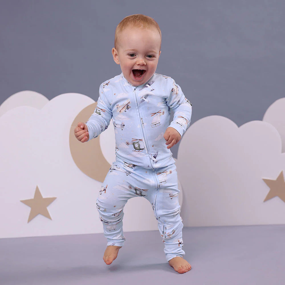 Baby Boys Snugglesuit Convertible Romper Taking Flight