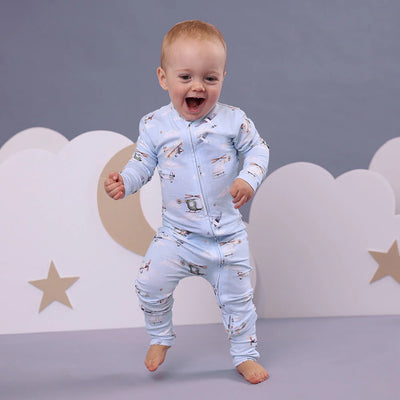 Baby Boys Snugglesuit Convertible Romper Taking Flight