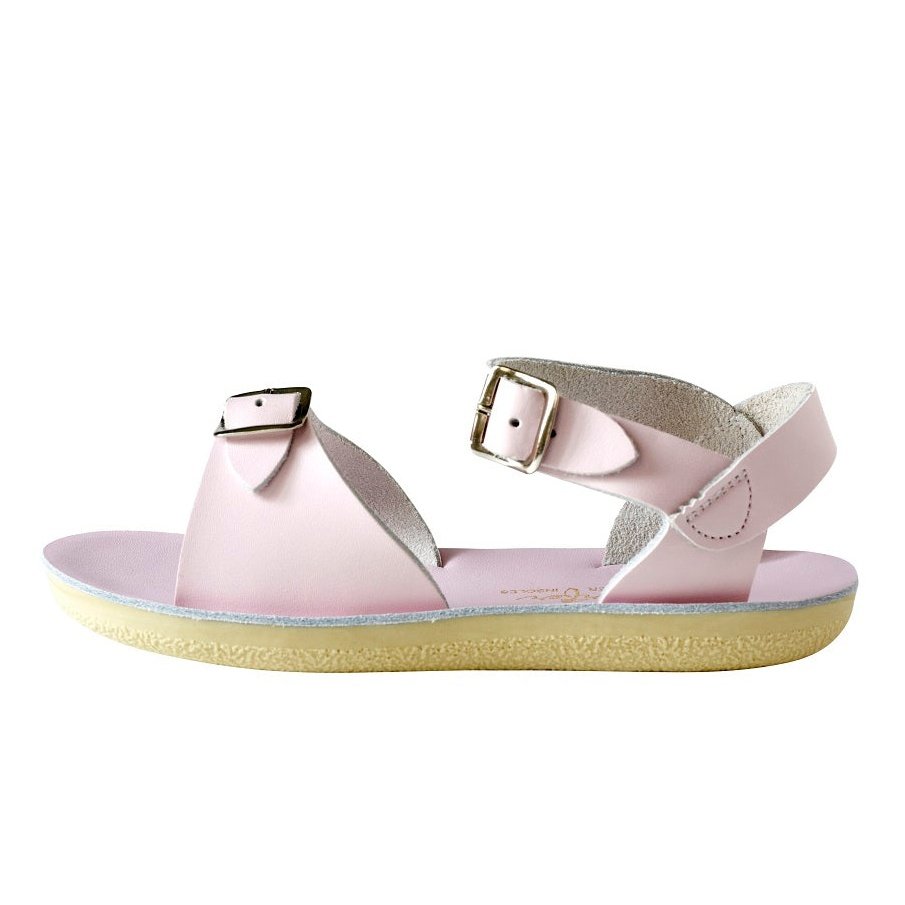 Pink saltwater sandals on sale