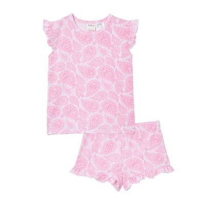 Girls Pink Paisley Pyjamas