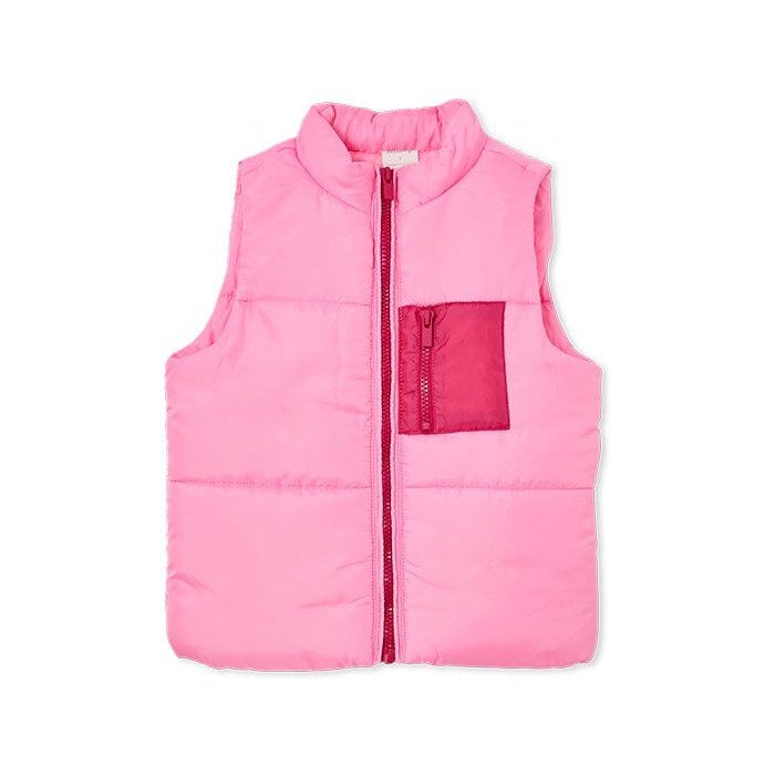 Milky Girls Hot Pink Puffer Vest