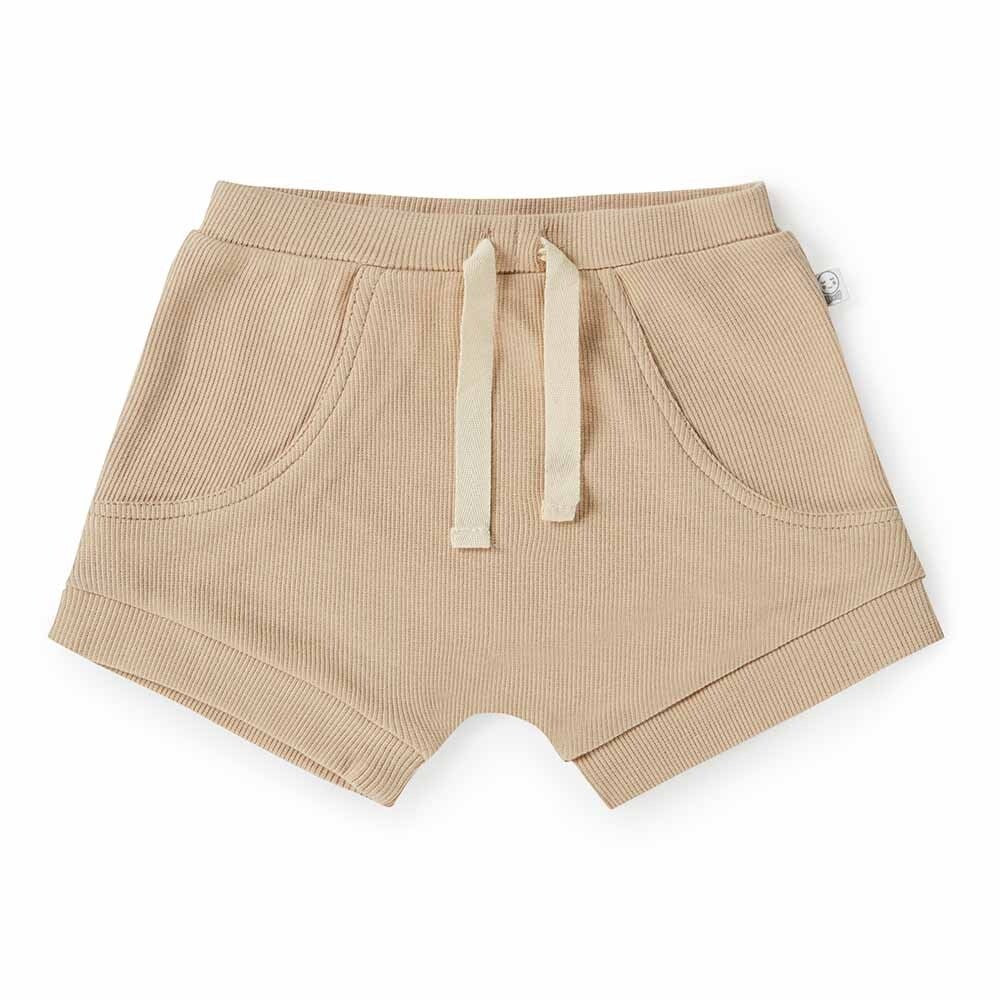 Baby Boys Organic Shorts Pebble