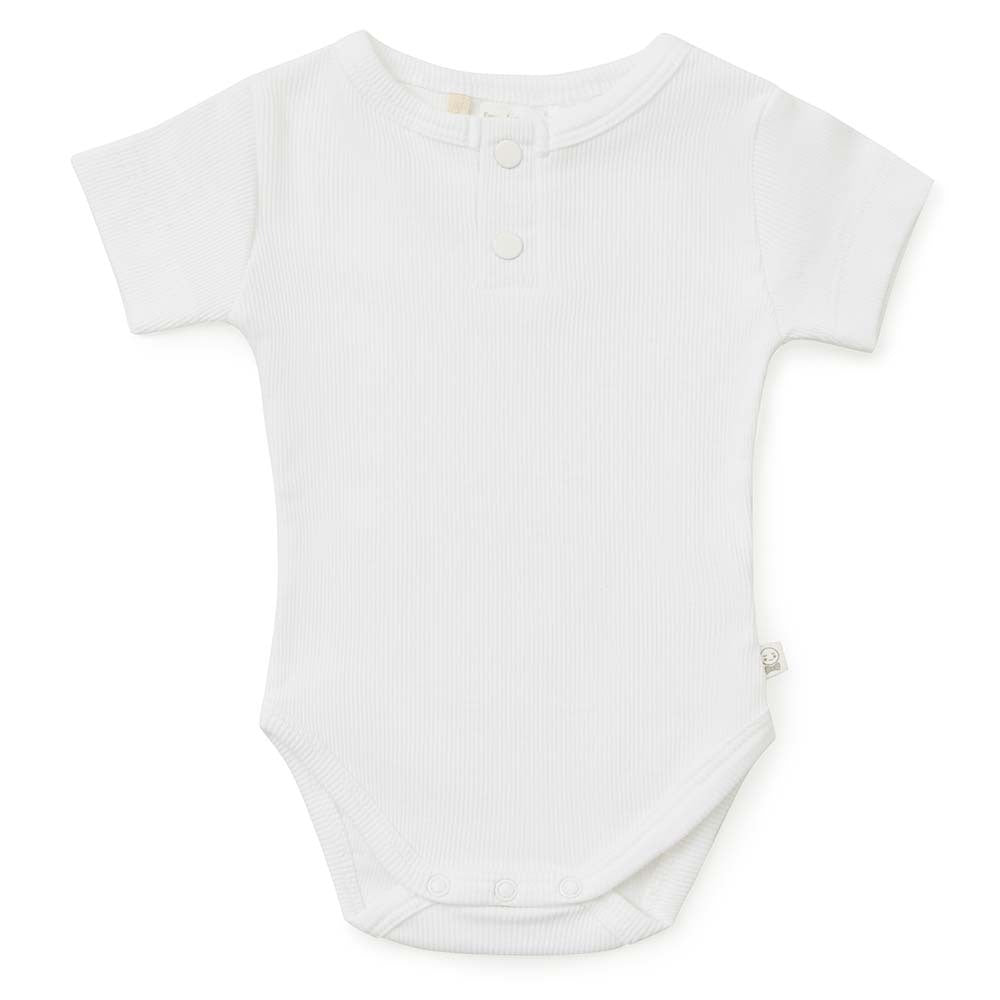 Baby Short Sleeve Bodysuit Milk