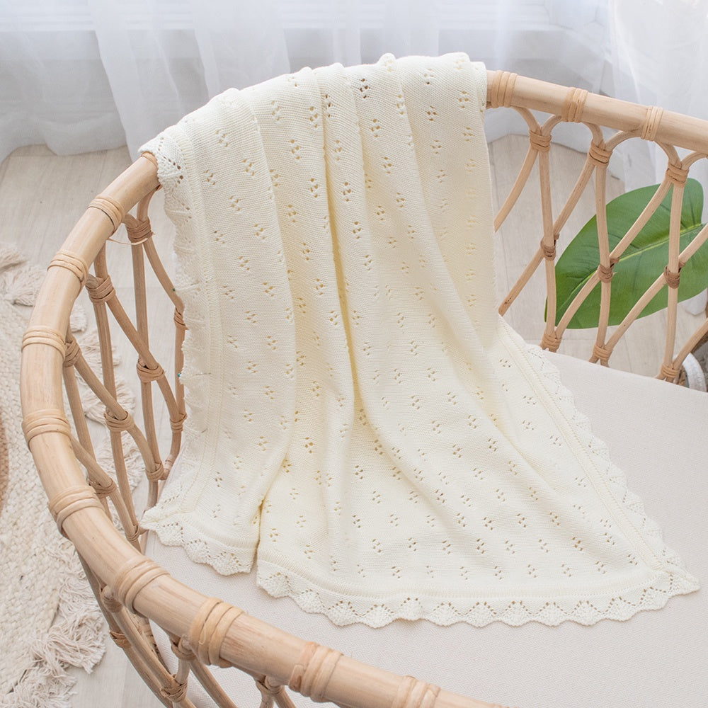 Bamboo Cotton Heirloom Blanket Natural