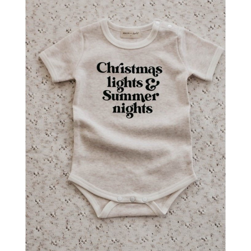 BENCER & HAZELNUT | Baby Christmas Lights Bodysuit