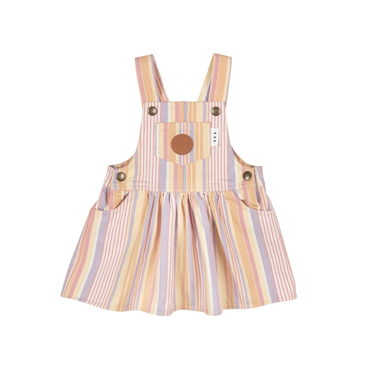 Girls Vintage Stripe Overall Dress