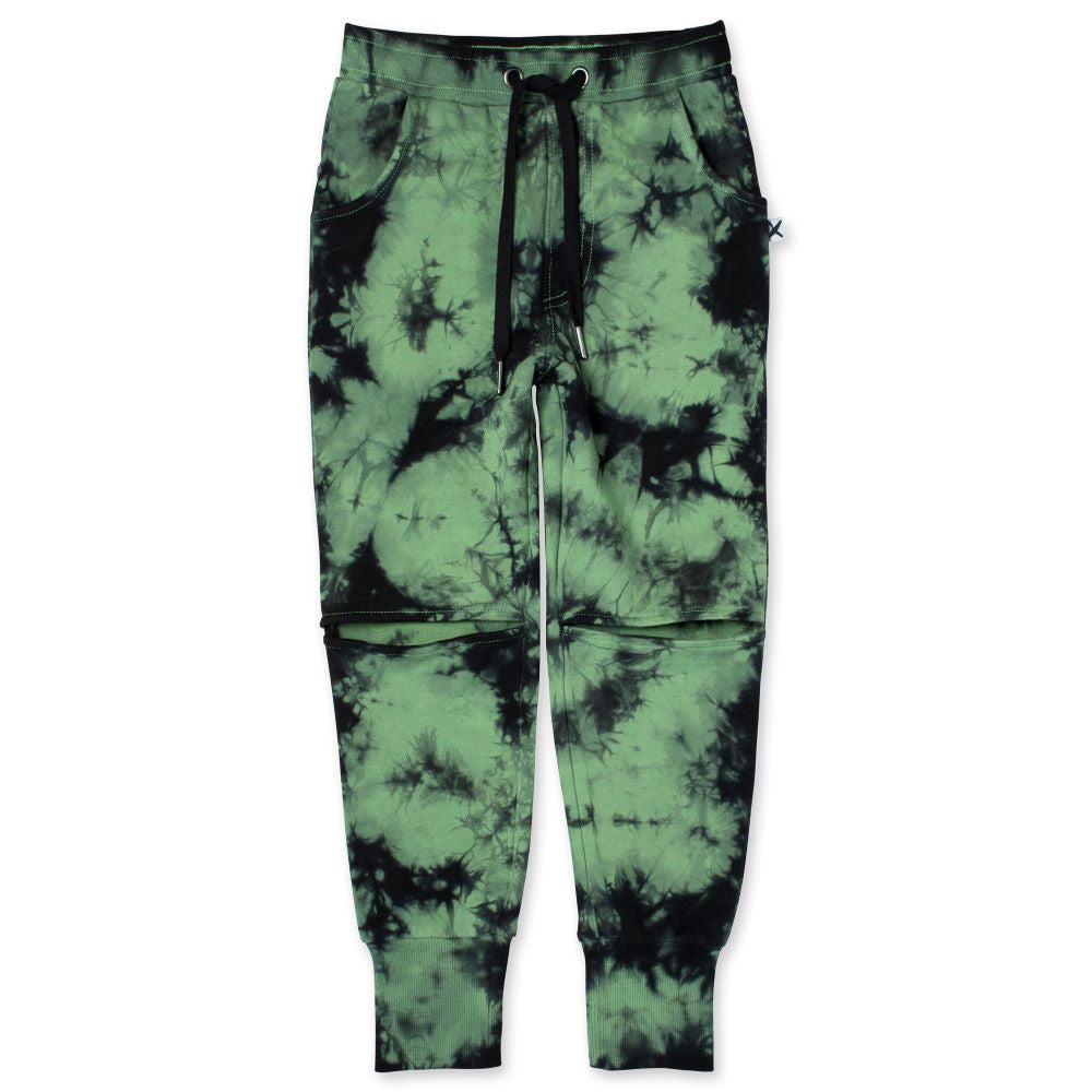 Boys Scattered Trackies Lime