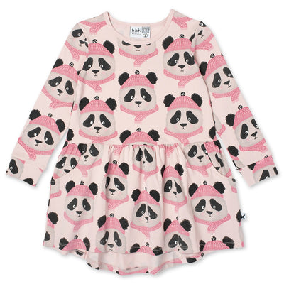 Girls Warm Pandas Dress