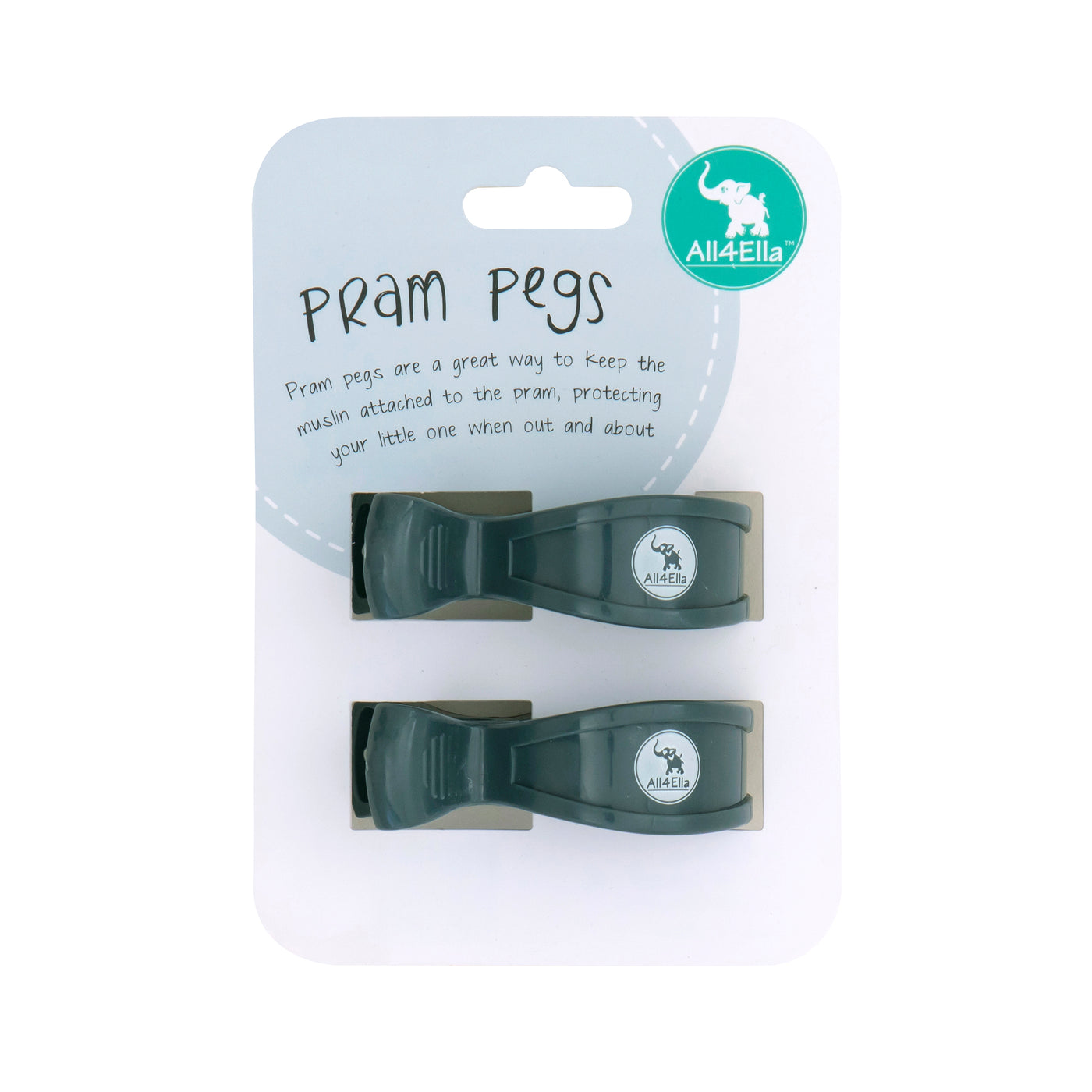 2 Pack Pegs - Charcoal