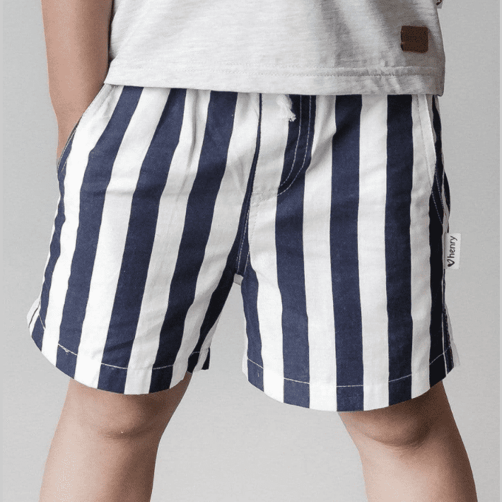 Boys Sonny Shorts Navy Stripe