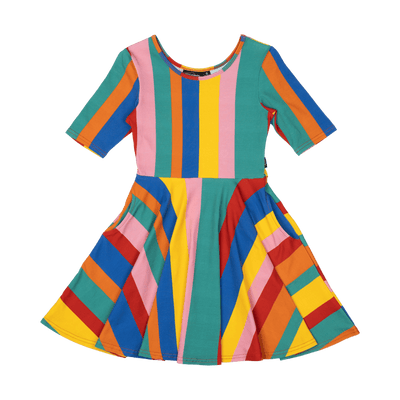 Girls Rainbow Stripe Mabel Dress