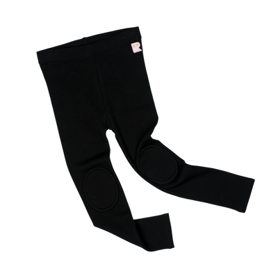 rock your baby Girls Black Knee Patch Tights