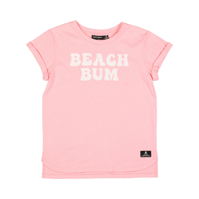 Girls Pink Beach Bums T-Shirt Boxy Fit