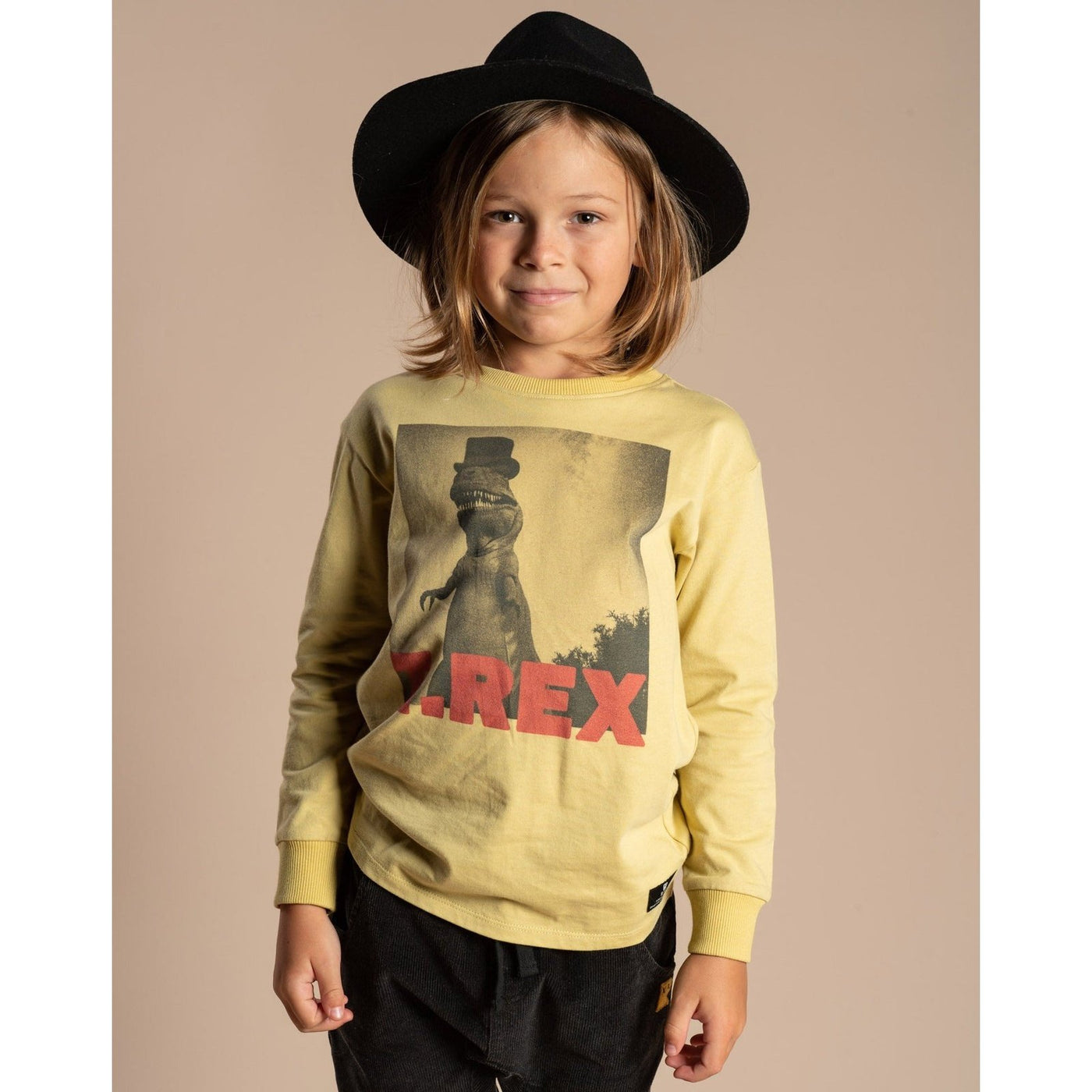rock your baby Boys T-Rex Long Sleeve Boxy Fit T-Shirt