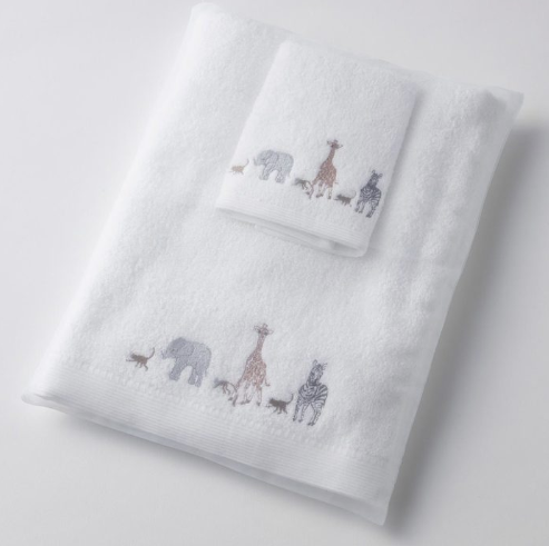 Baby Zoo Life Baby Towel  & Face Washer In Organza Bag