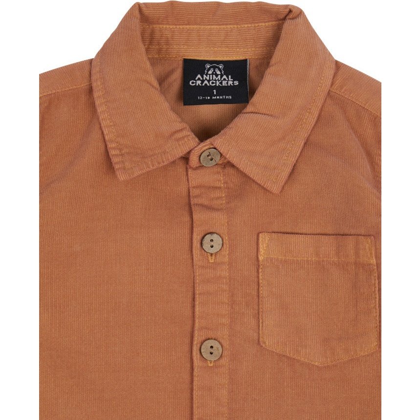 Boys Circuit L/S Shirt Brown Cord