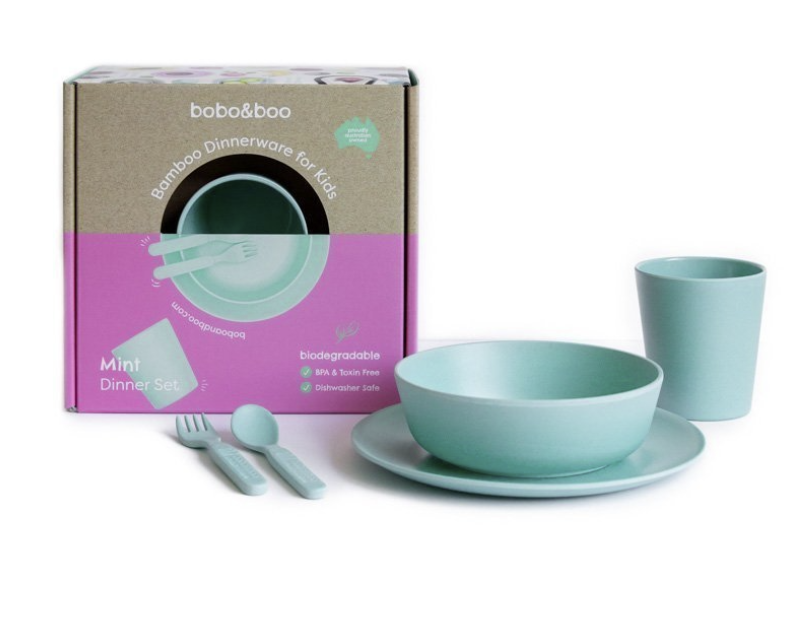 BOBO & BOO | Bamboo Dinnerware Set - Mint (4562899992636)