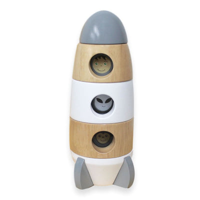 DISCOVEROO | Magnetic Stacking Rocket Grey
