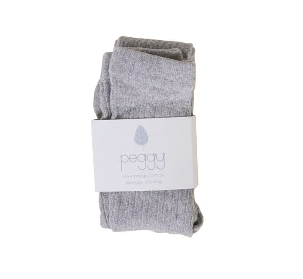 PEGGY | Baby Girls Tights - Grey Marle